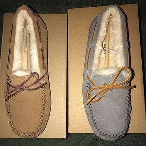 Brand new UGG moccasins size 8 blue and gray